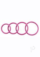 Rubber O-ring Assorted Sizes (4 Pack) - Plum